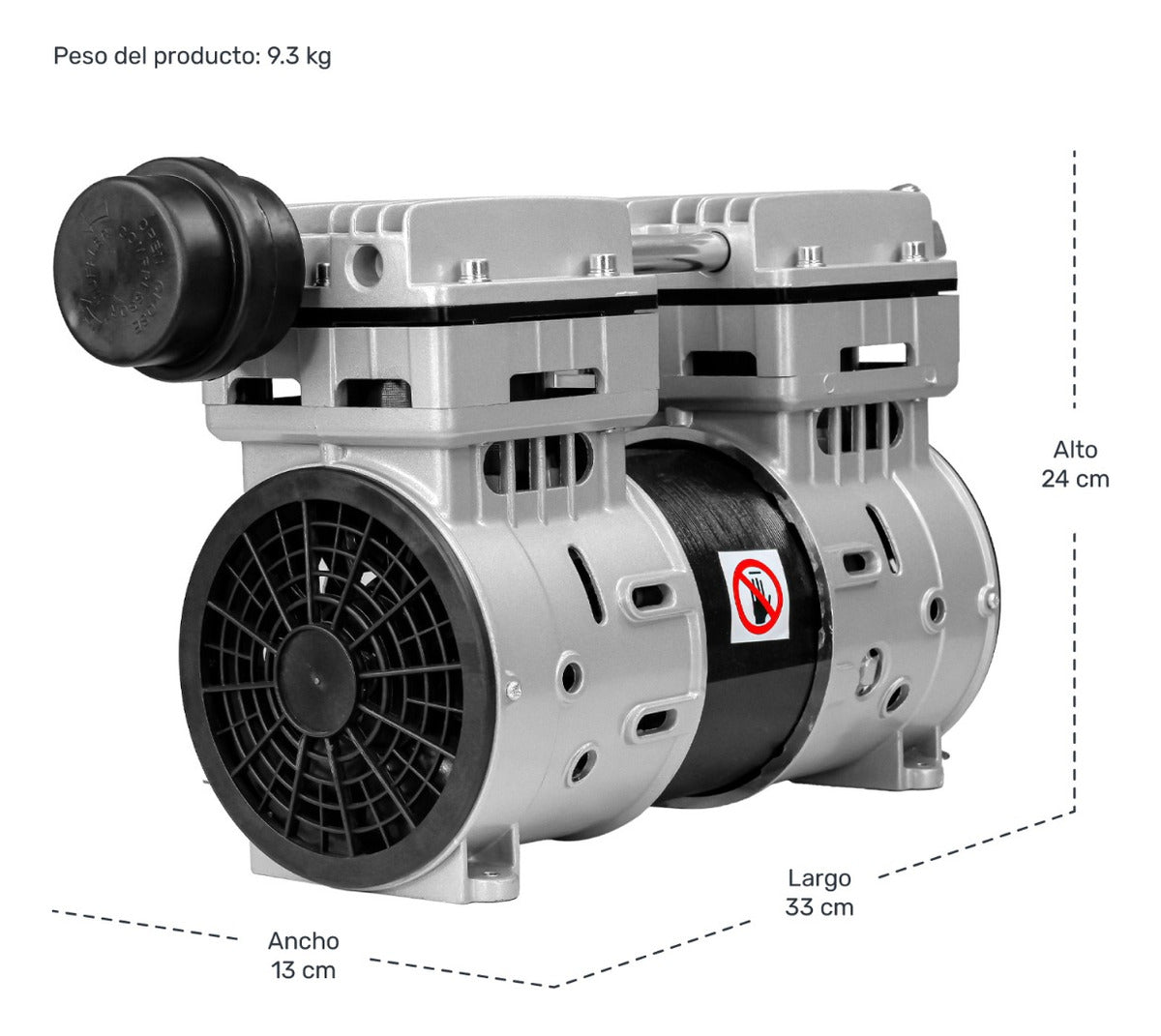 Cabezal Compresor Libre De Aceite 1hp 116 Psi 1680 Rpm